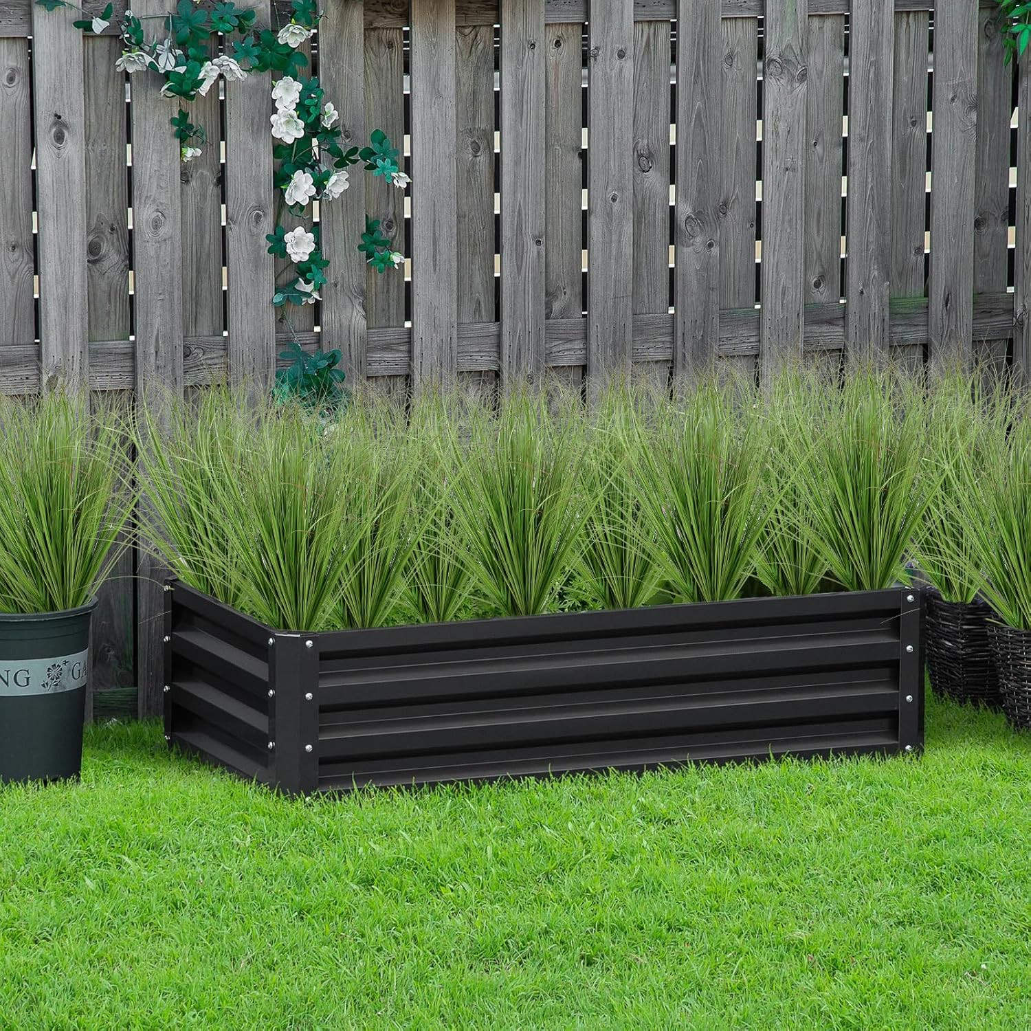 Plantas Artificiales Exterior 20pcs Hierba Falsa Resistente UV Decoracion Jardín
