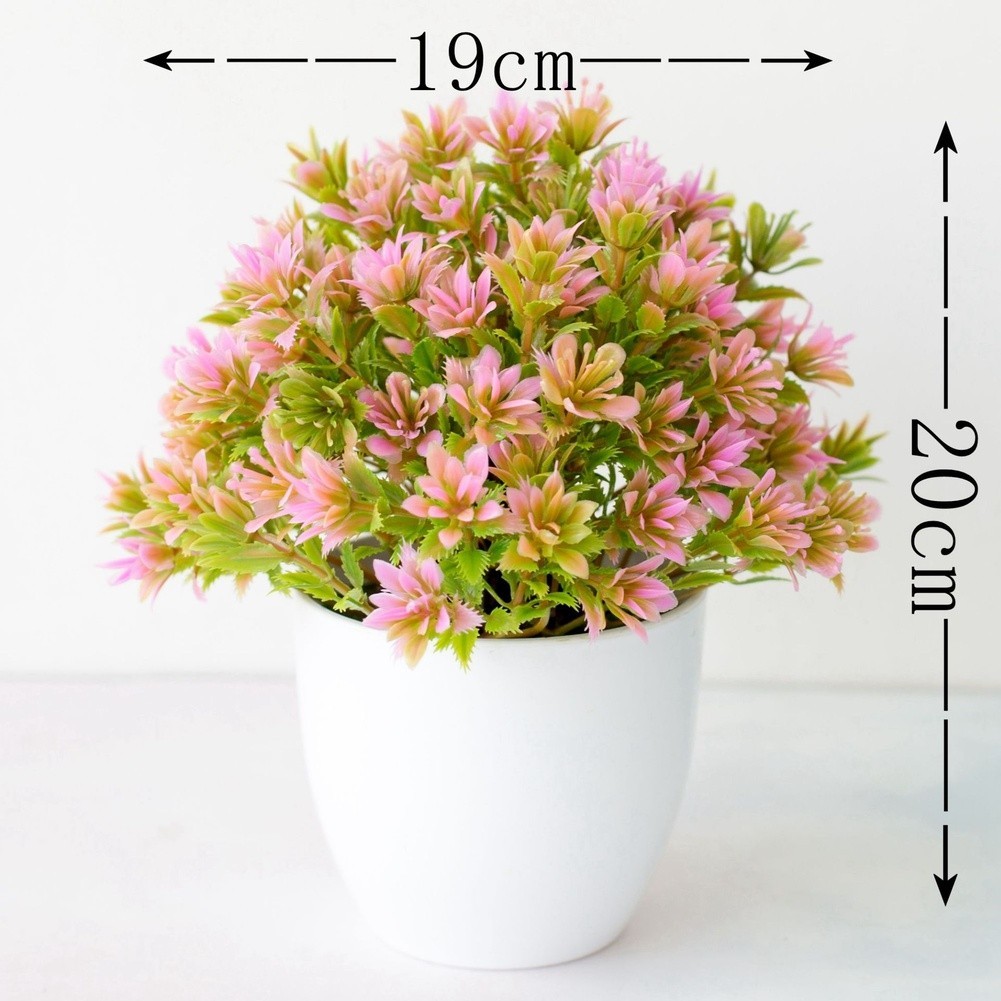 Lifelike Faux Potted Flowers Silk Plant for Hotel Lobby Reception Styles