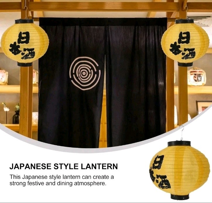 2 Pk. Japanese Traditional Silk Lantern Decorations Home Hanging Without Lights