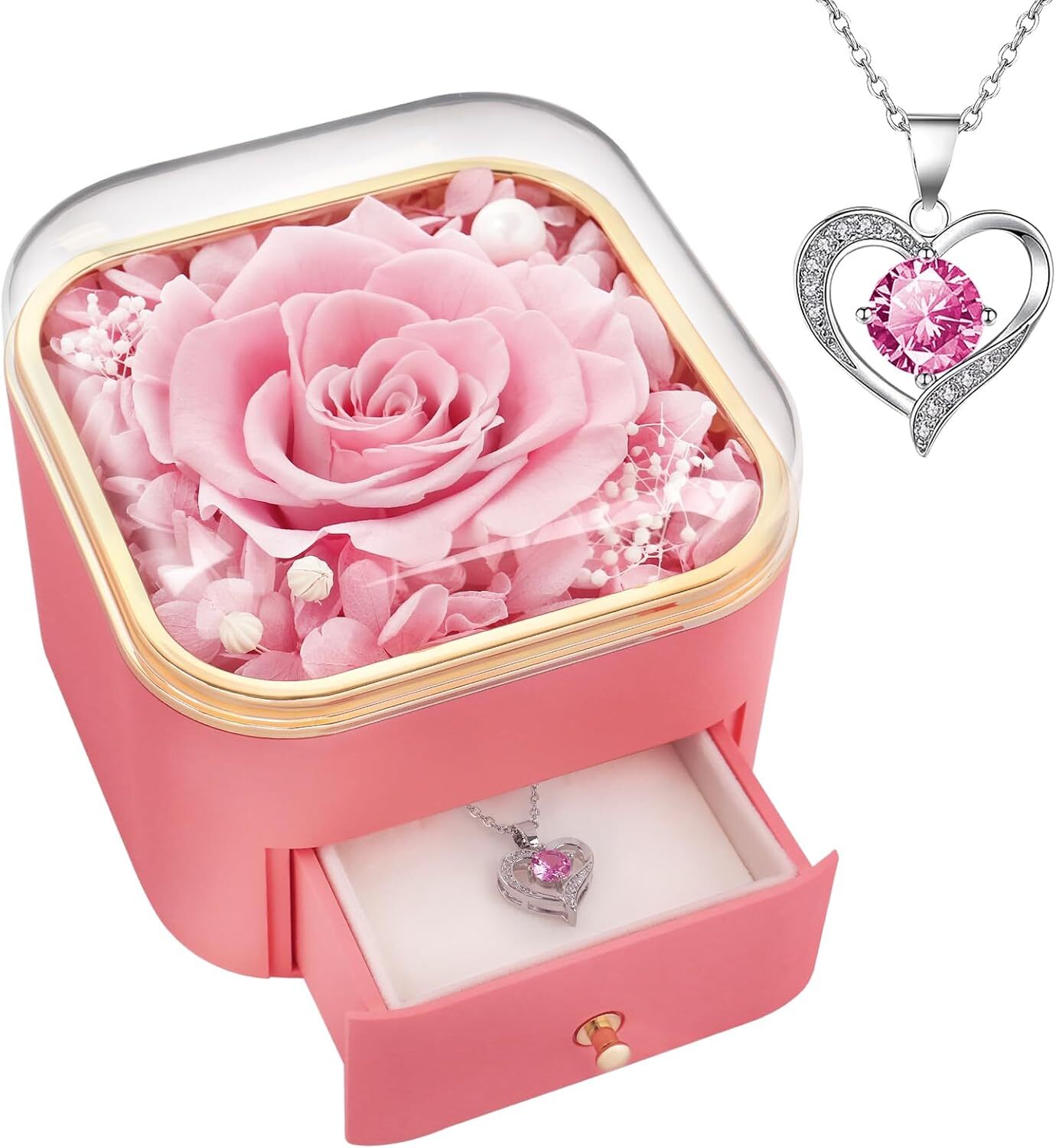 Beferr Womens Day Gifts for Her Women Birthday Gifts Preserved Real Rose wit