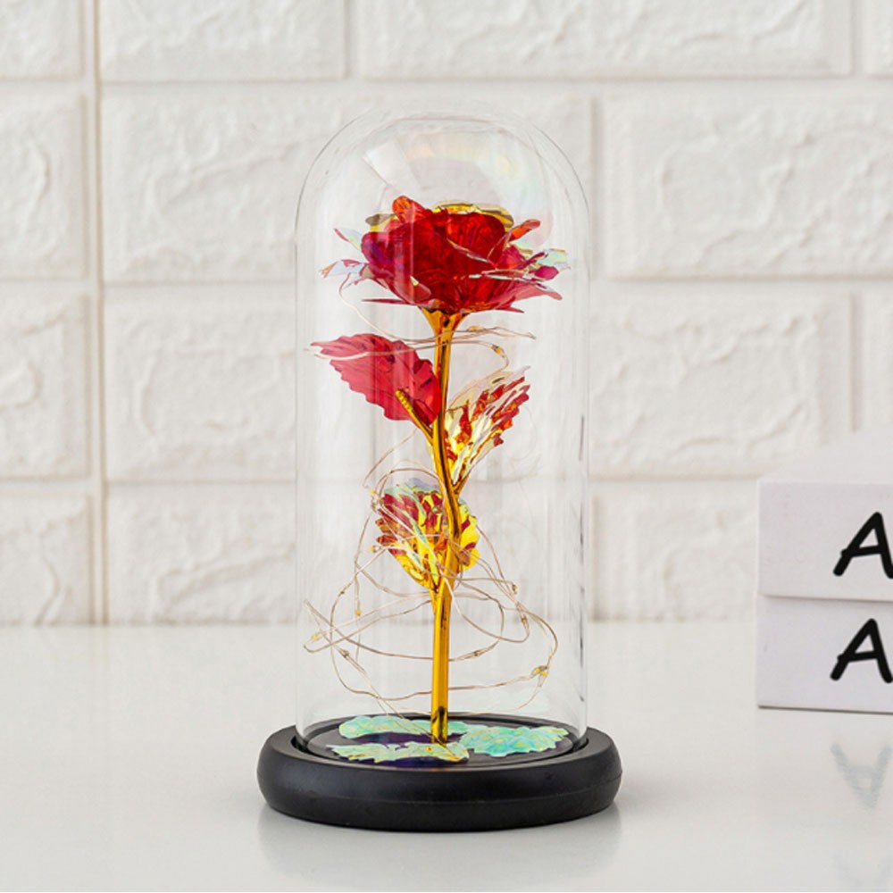 1/2Pcs Artificial Flowers Eternal Rose LED Flowers for Women Lady Holiday Gifts