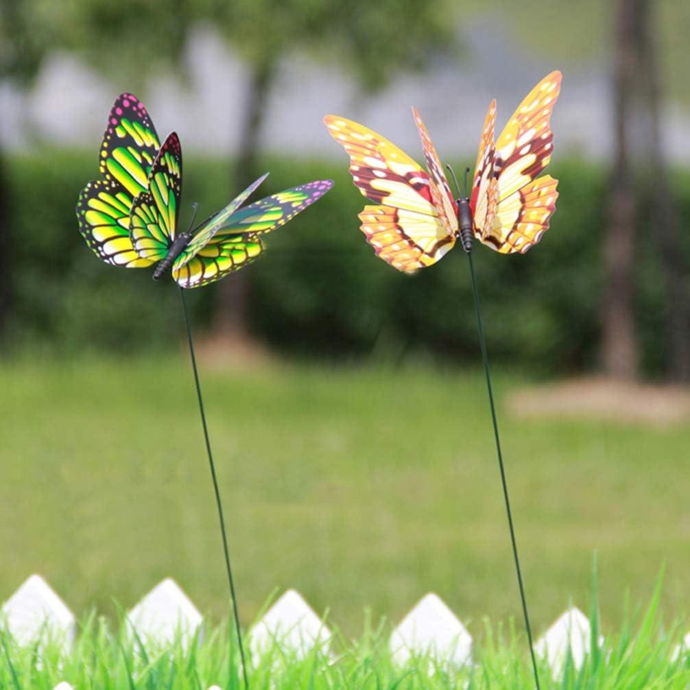 12PCS Butterfly Stakes 11.4 inch Waterproof Butterfly Garden Decorations