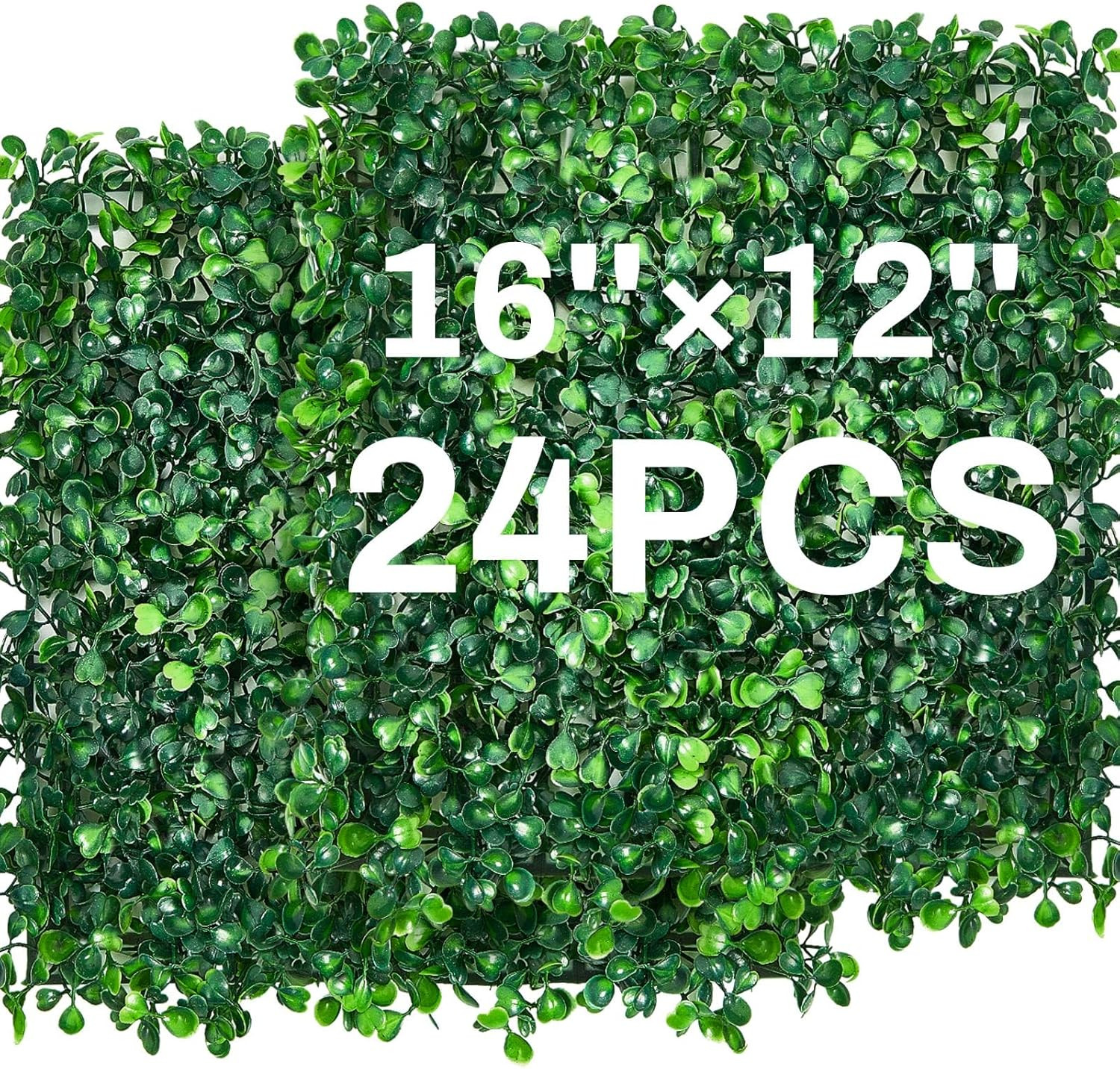 24 Pcs 10 X 10 Inch Faux Grass Wall Panels Artificial Boxwood Panels Outdoor Pri