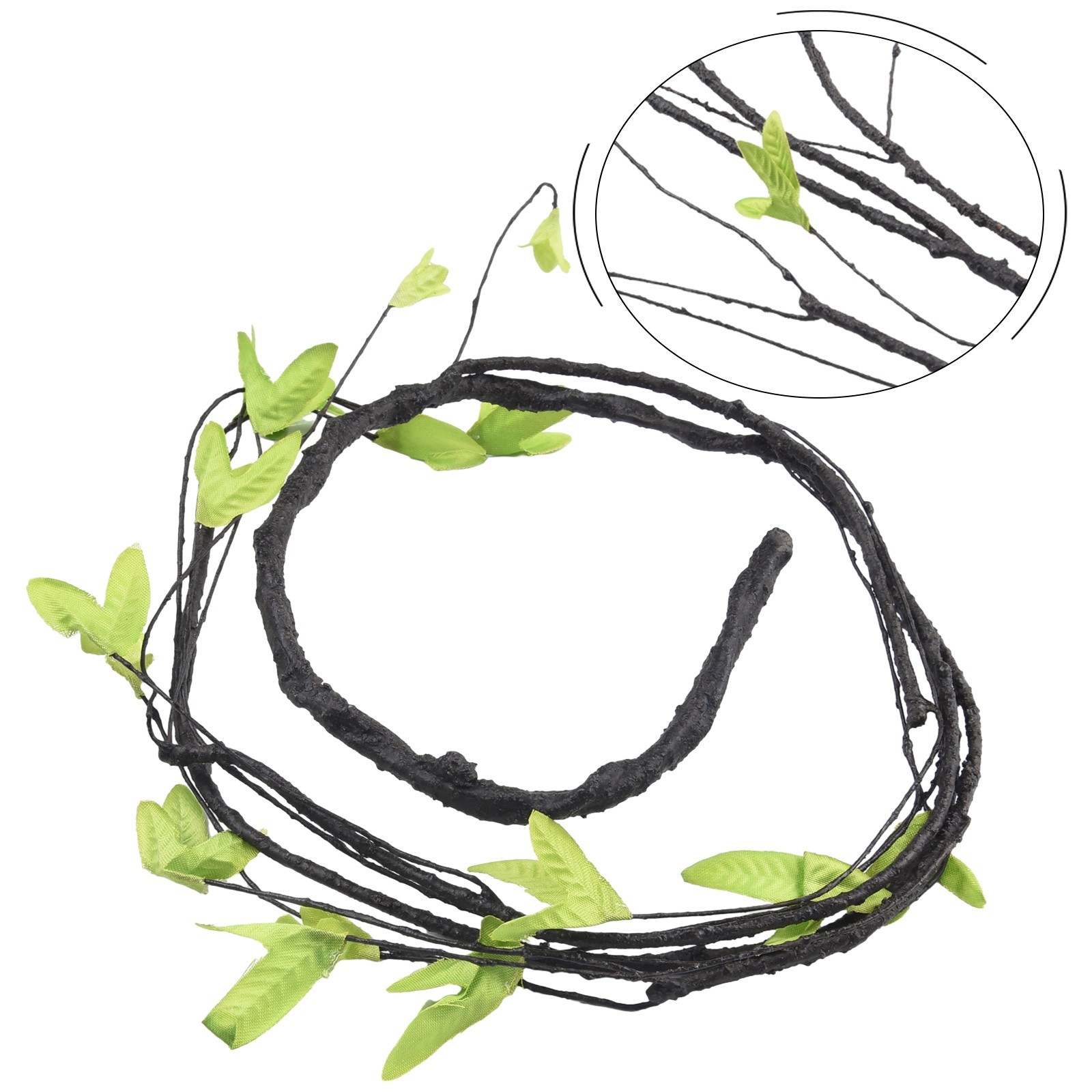 Artificial Fake Plants Green Leaf Tree Branch DIY Vine Hanging Home Garden Decor