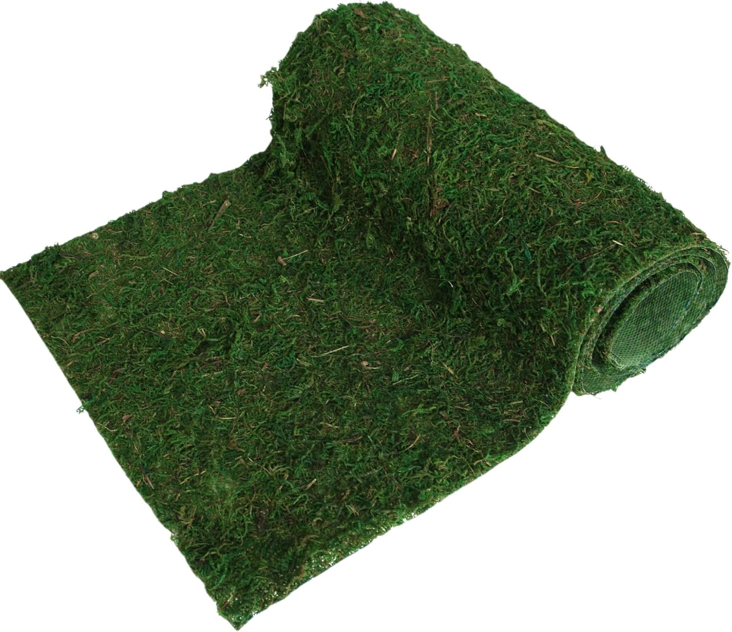 USMOLA Moss Roll, Dried Moss for Crafts, Moss Table Runner for Fairy Gardens, We