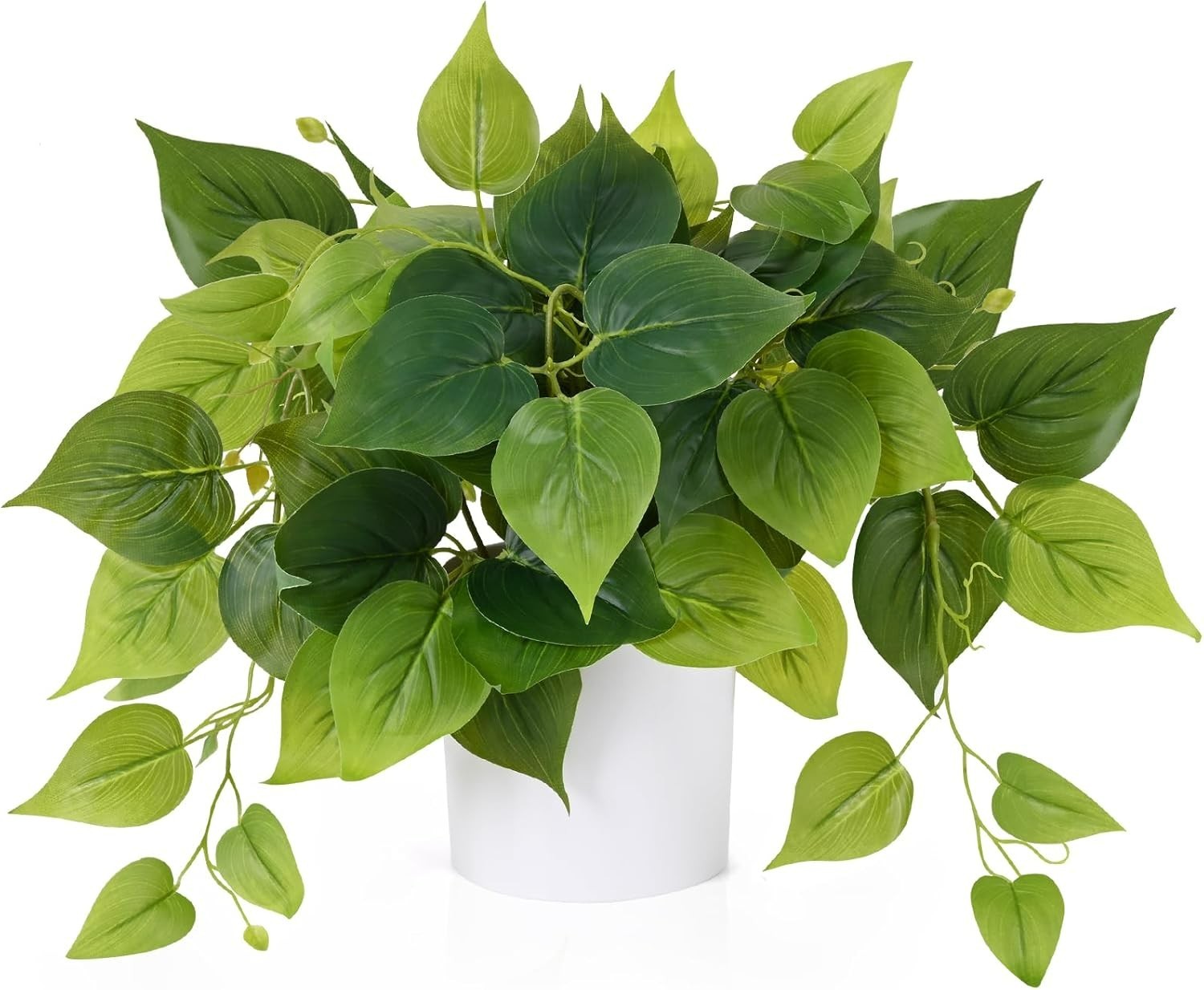 Versatile Artificial Plant for Home, Kitchen & Office – 9.8″ Fake Pothos Style