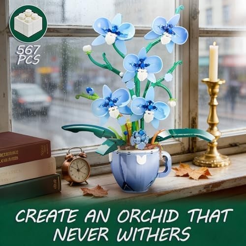 Botanicals Orchid Flower Kit, Flower Pot Set, Compatible with B0G1TBotanical Col