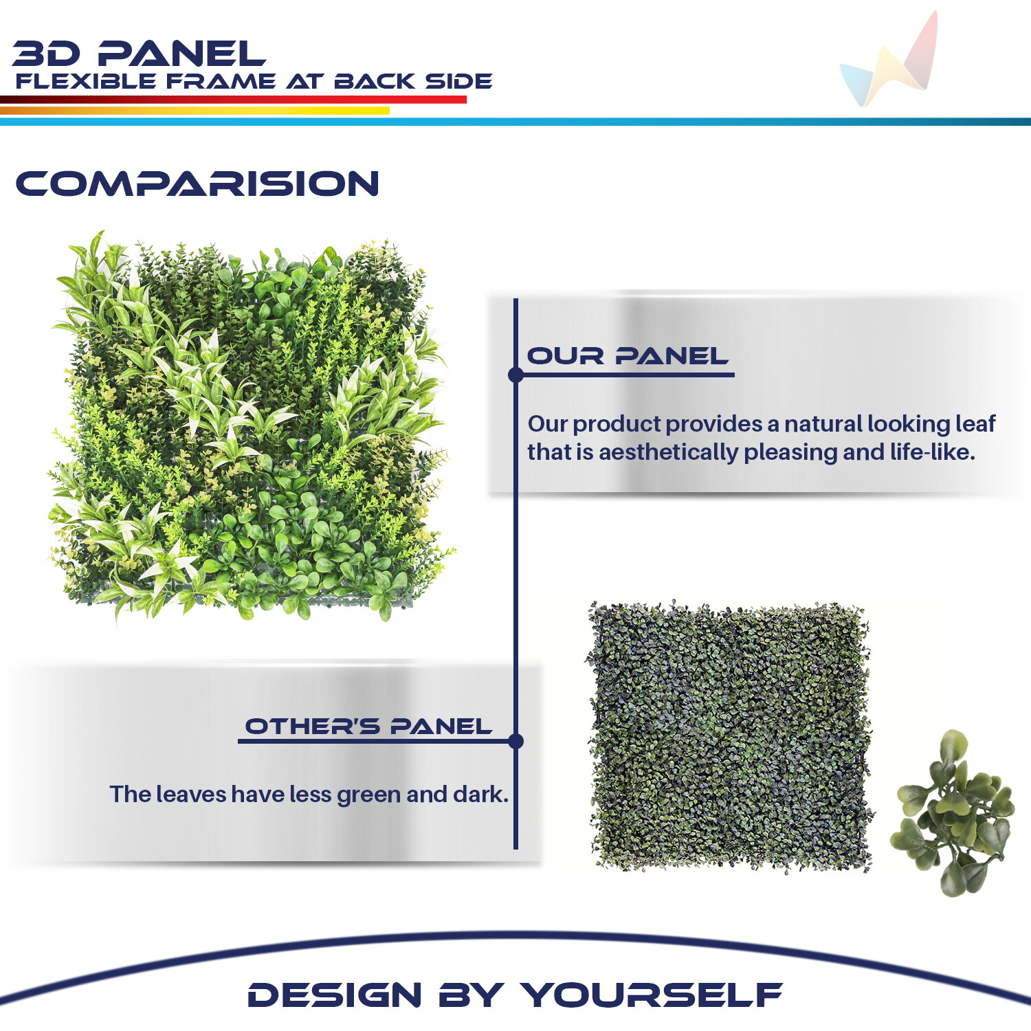 20×20″ Artificial Faux 3D Mix Fern Plants Privacy Fence Decor Mats Hedge #13