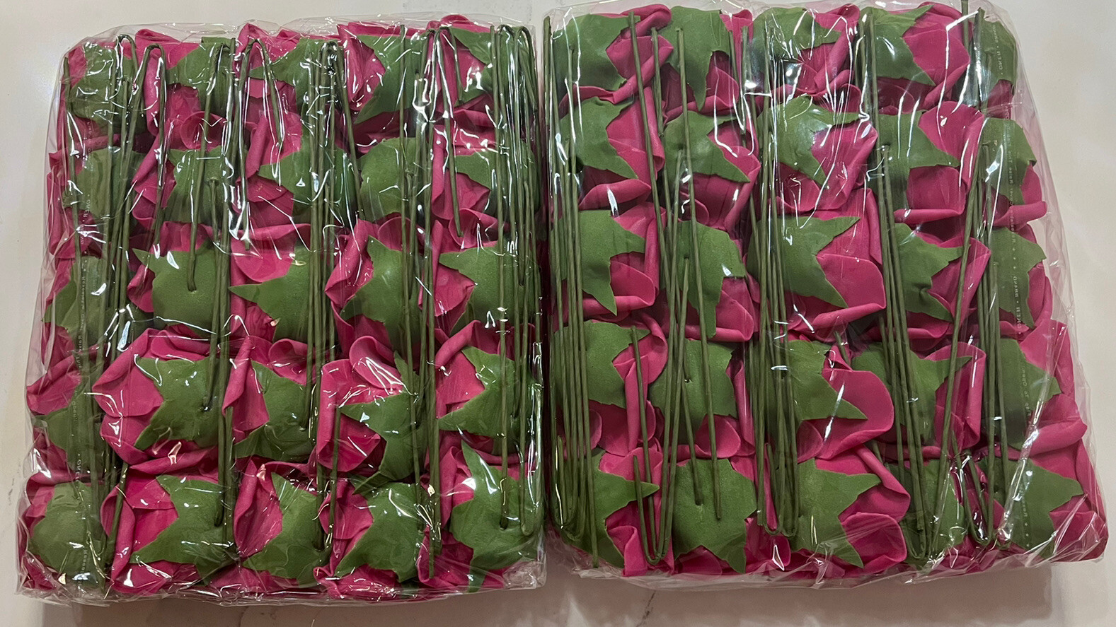 N&T NIETING Artificial Flowers Roses 50pcs Fake Flowers with Stem for DIY