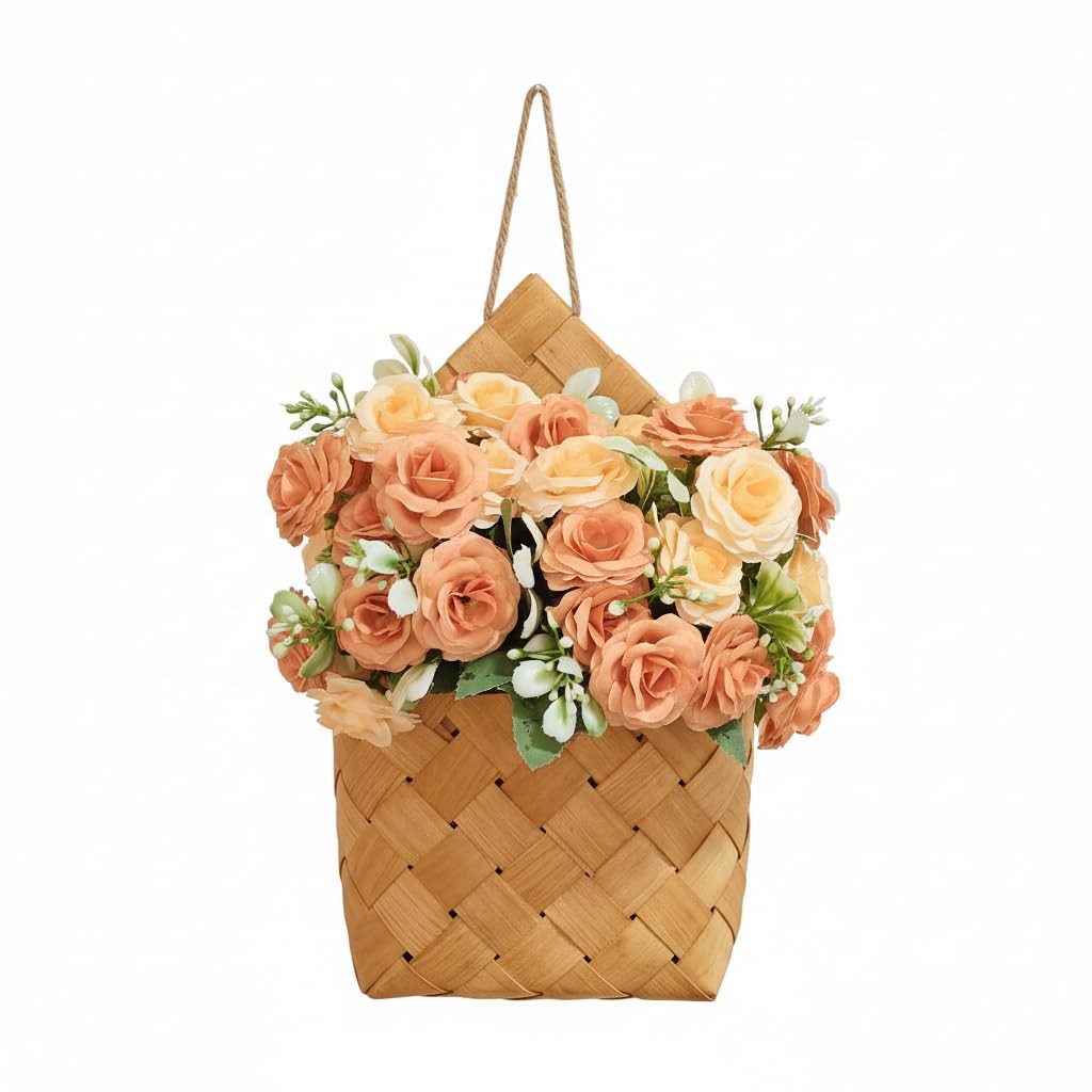 Farmhouse Wall Decor Basket – Cottage Core Decor – Small Hanging Basket with …