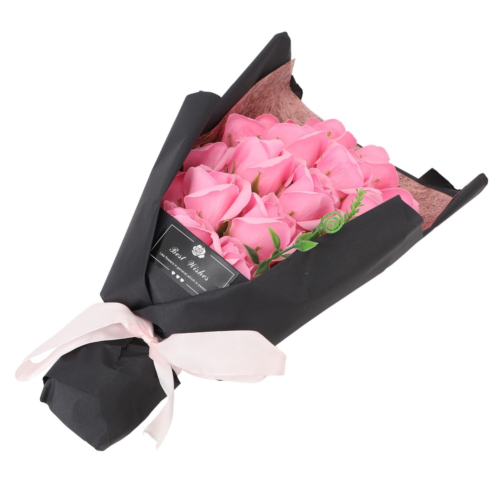 18 Pcs Eternal Pink Rose Soap Flower Bouquet Valentines Day Girlfriend Wife Gift