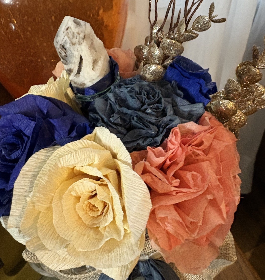 Handmade Floral Mug Arrangement w/ Crystal Point – Rustic Farmhouse Gift Decor
