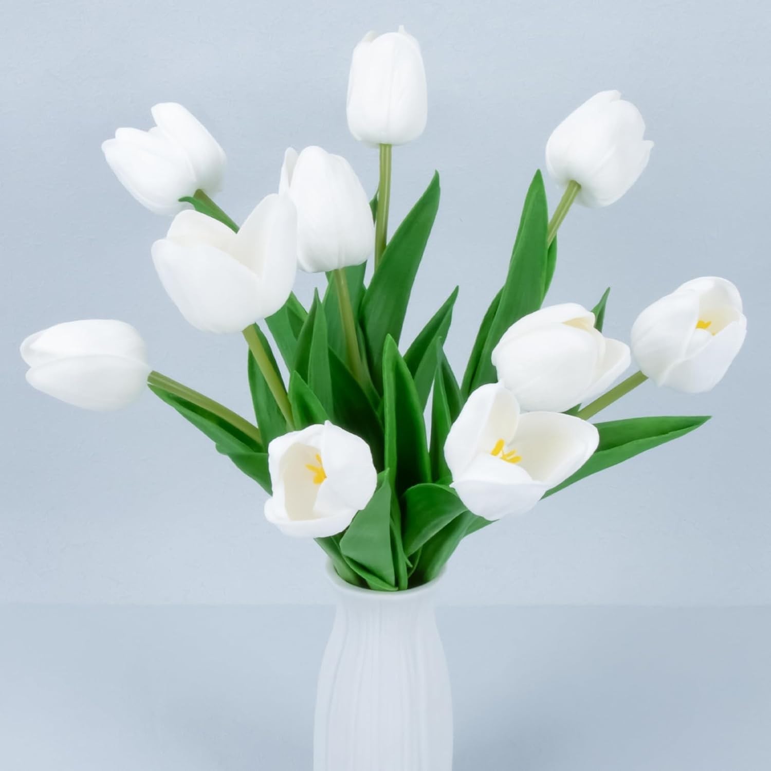 10/20 Flores De Tulipanes Artificiales, Fake Flores De De Tacto Real, Tulipan Am