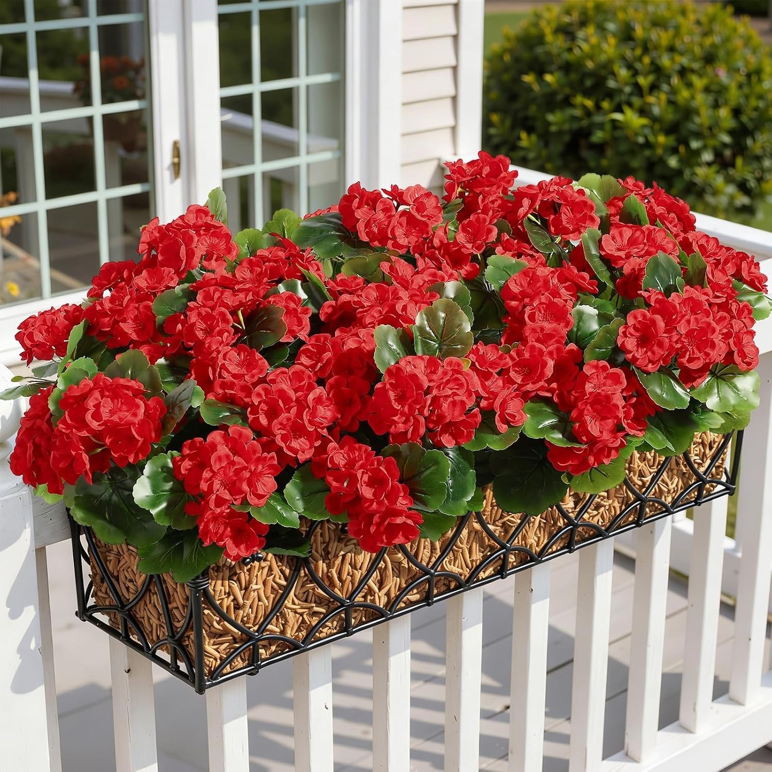 Charming 8 Bundles of Faux Geraniums – Indoor & Outdoor Spring Decor Must-Have