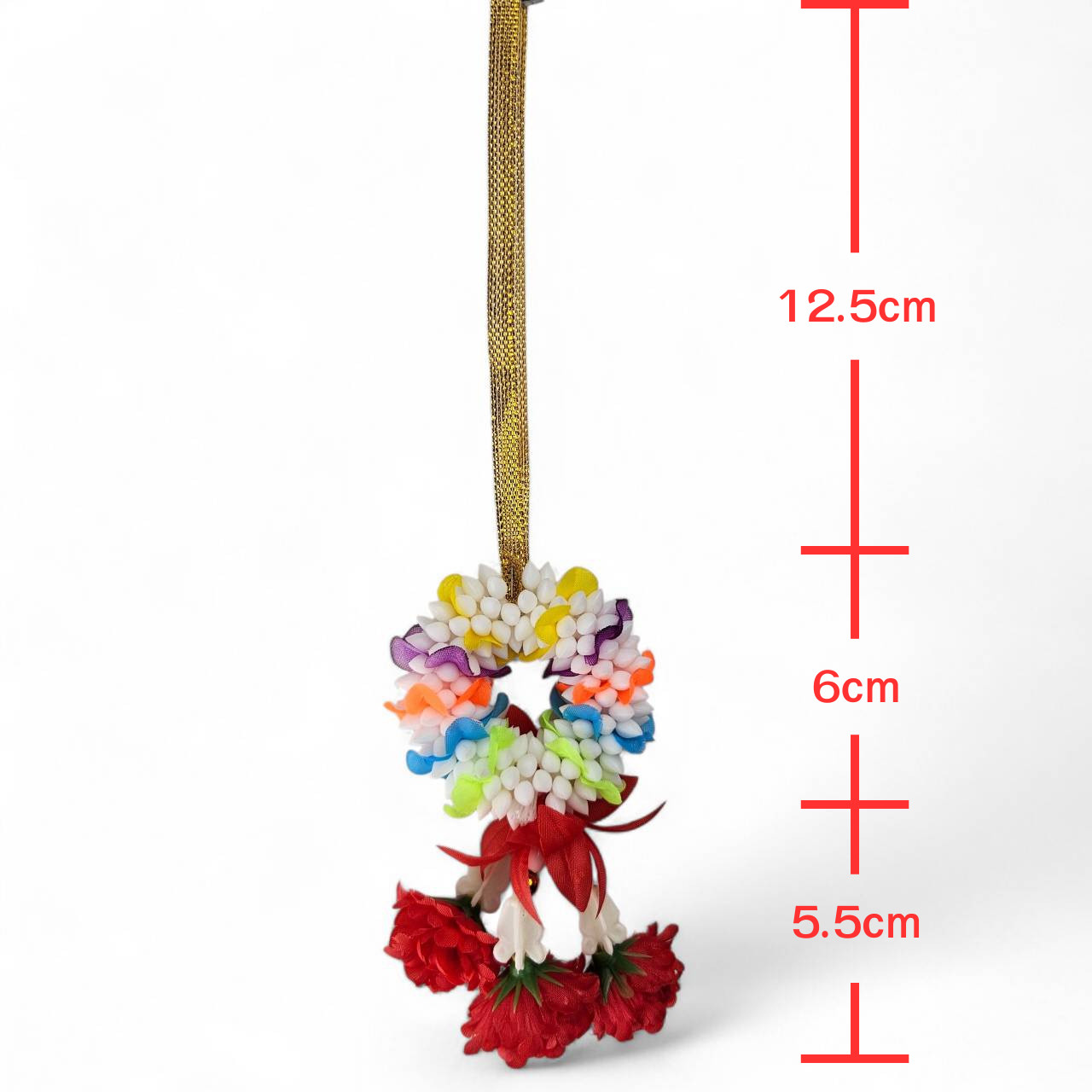 Artificial Flower Garland Car Hanging Mini 6cm Floral Decor Lucky Charm