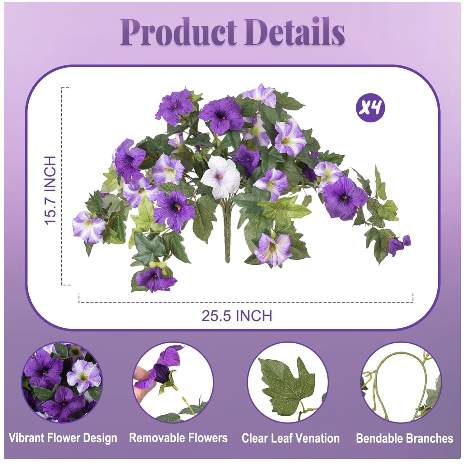 Faux Petunias for Outdoor & Indoor Decor