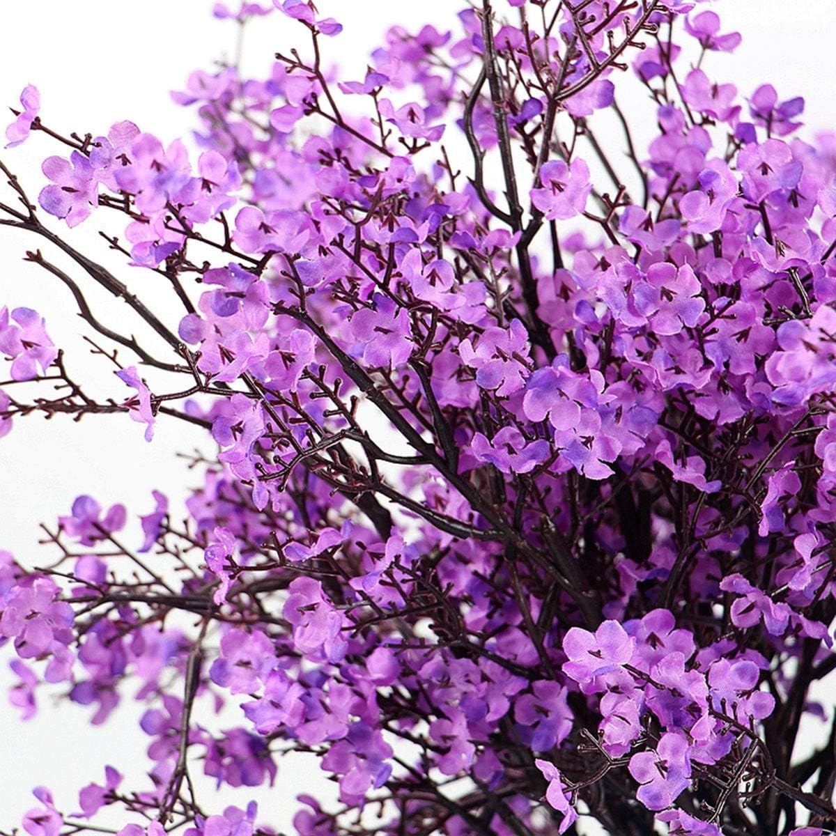 Realistic 6 Bundle Purple Baby’s Breath Fake Silk Plants for Indoor/Outdoor Use