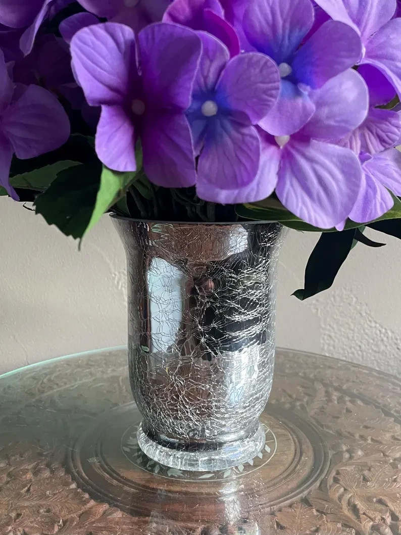 Peacock Centerpiece: Purple & Green Floral Arrangement, Cute Earthy Home Decor