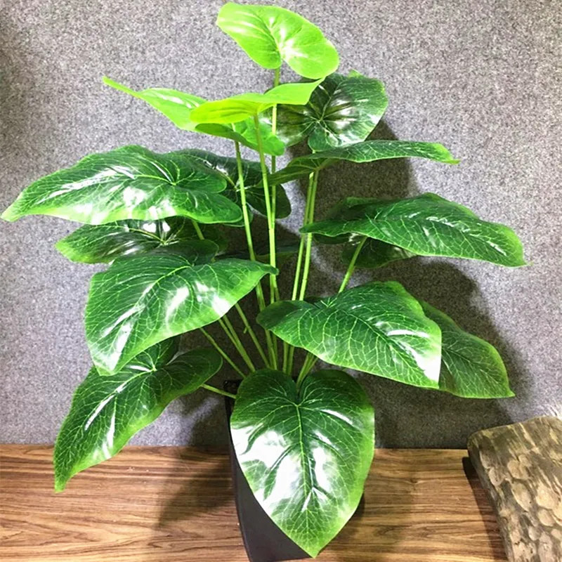 75CM 18Leaves Artificial Palm Tree Large Tropical Plants Shrub Rare Fake Flower