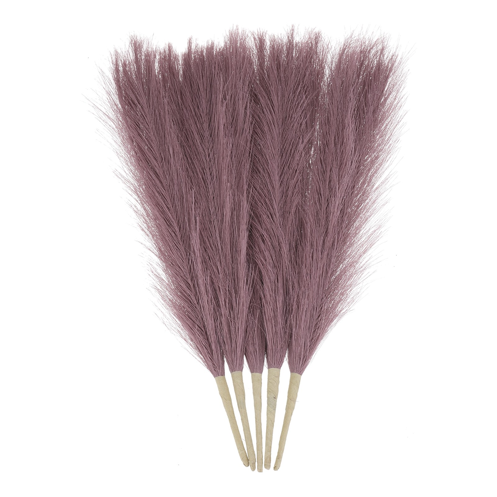 5pcs Dried Faux Pampas Grass 17″ Artificial Pampas Grass Decor Light Purple