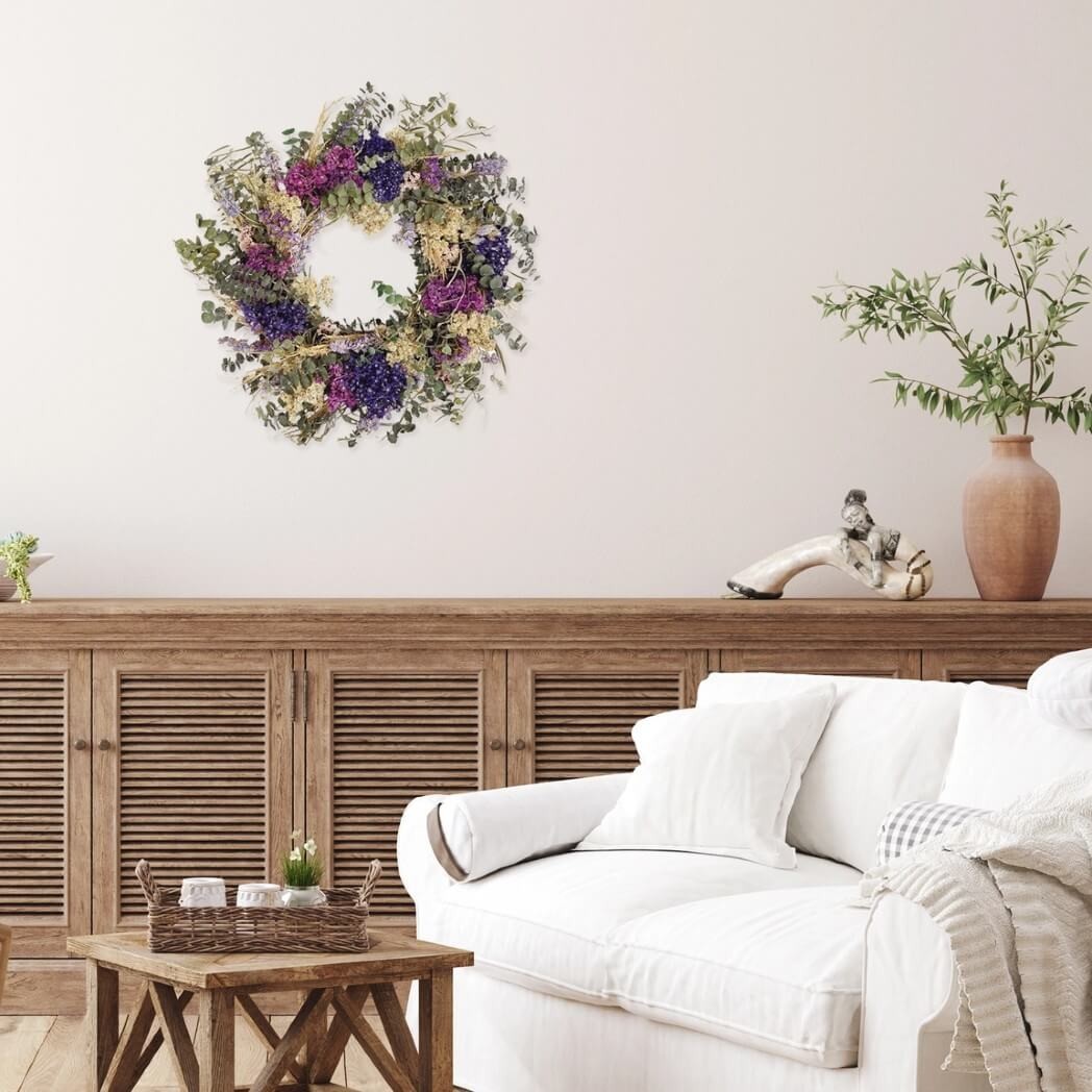Andaluca Pasadena Magenta Floral Wreath