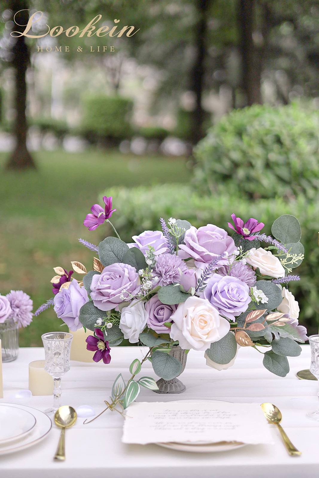 Artificial Flowers for DIY Wedding Decoration Bridal Bouquet Table Centerpiec…