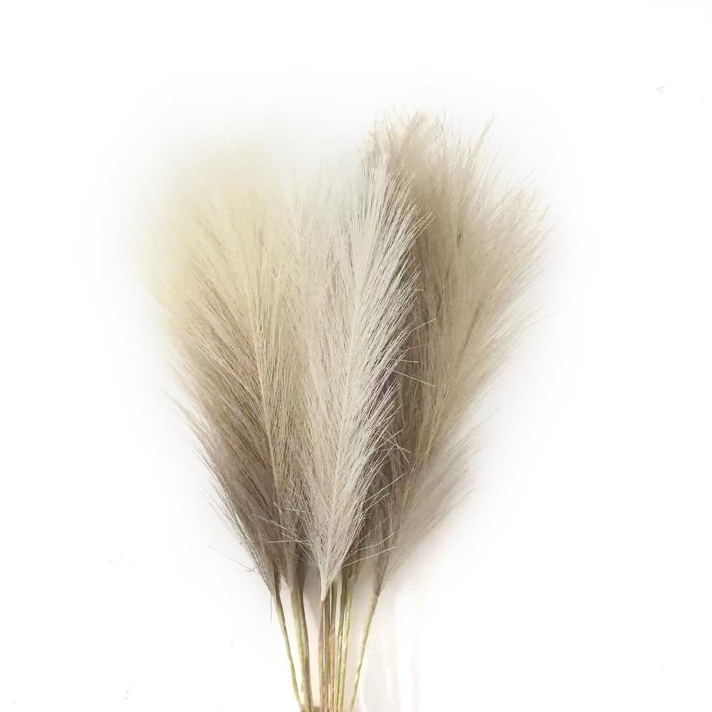 6PCS Artificial Pampas Grass Decor Flowers Fake Plant Reed for Floral Table Home