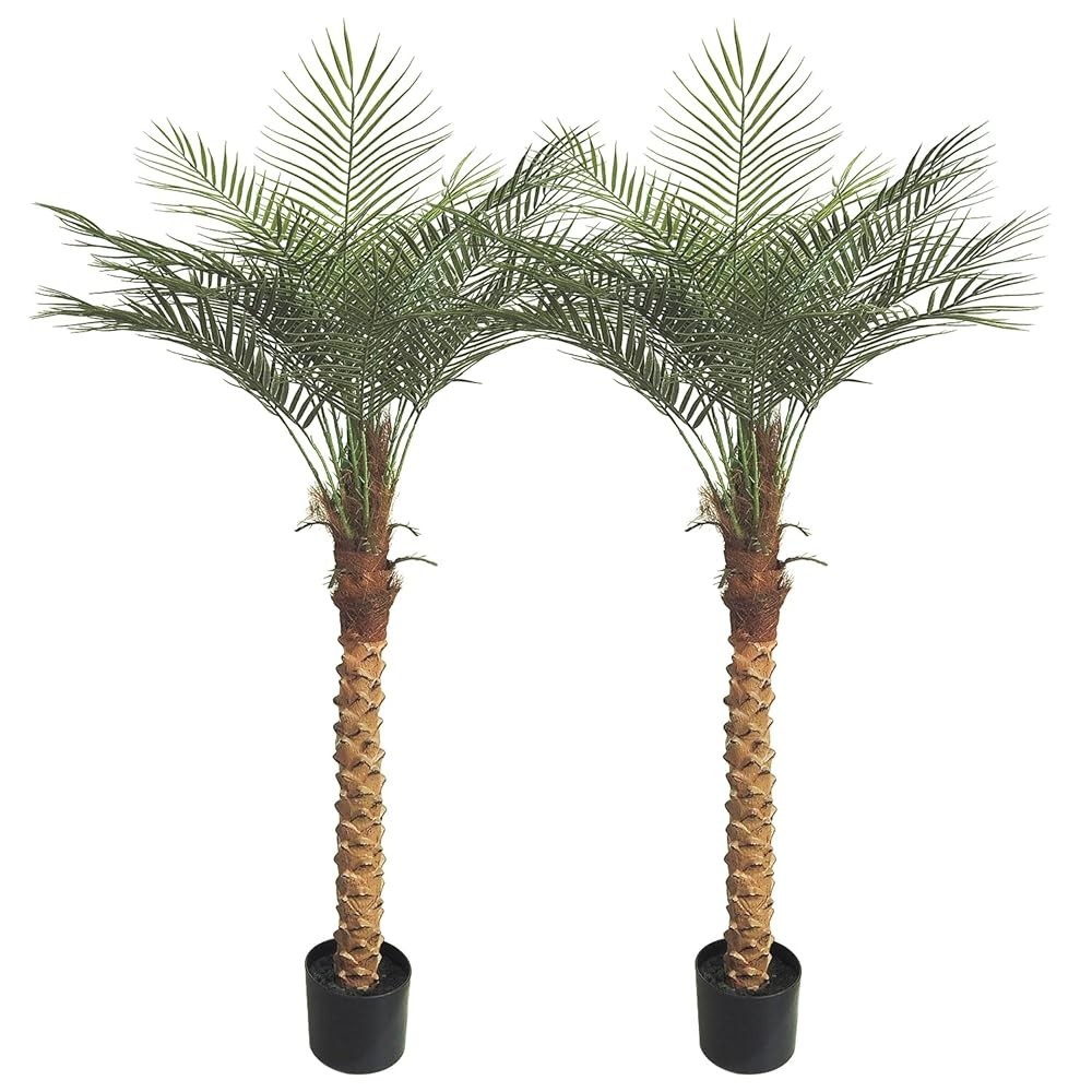 152cmFake Areca Palm Single Trunk 2Pcs Lifelike Artificial Plant for Home Garden