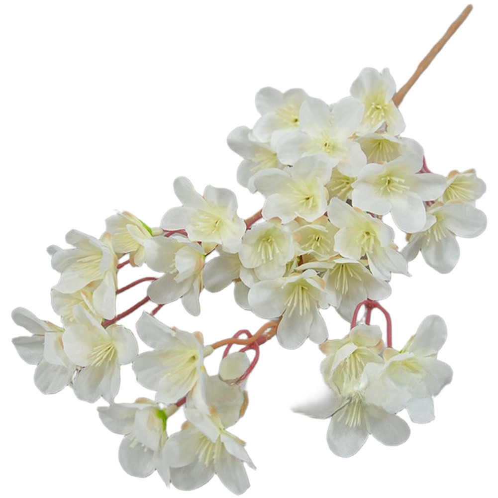 40cm Silk Peach Blossom Branch with 37 Flowers for Wedding Decor Photography