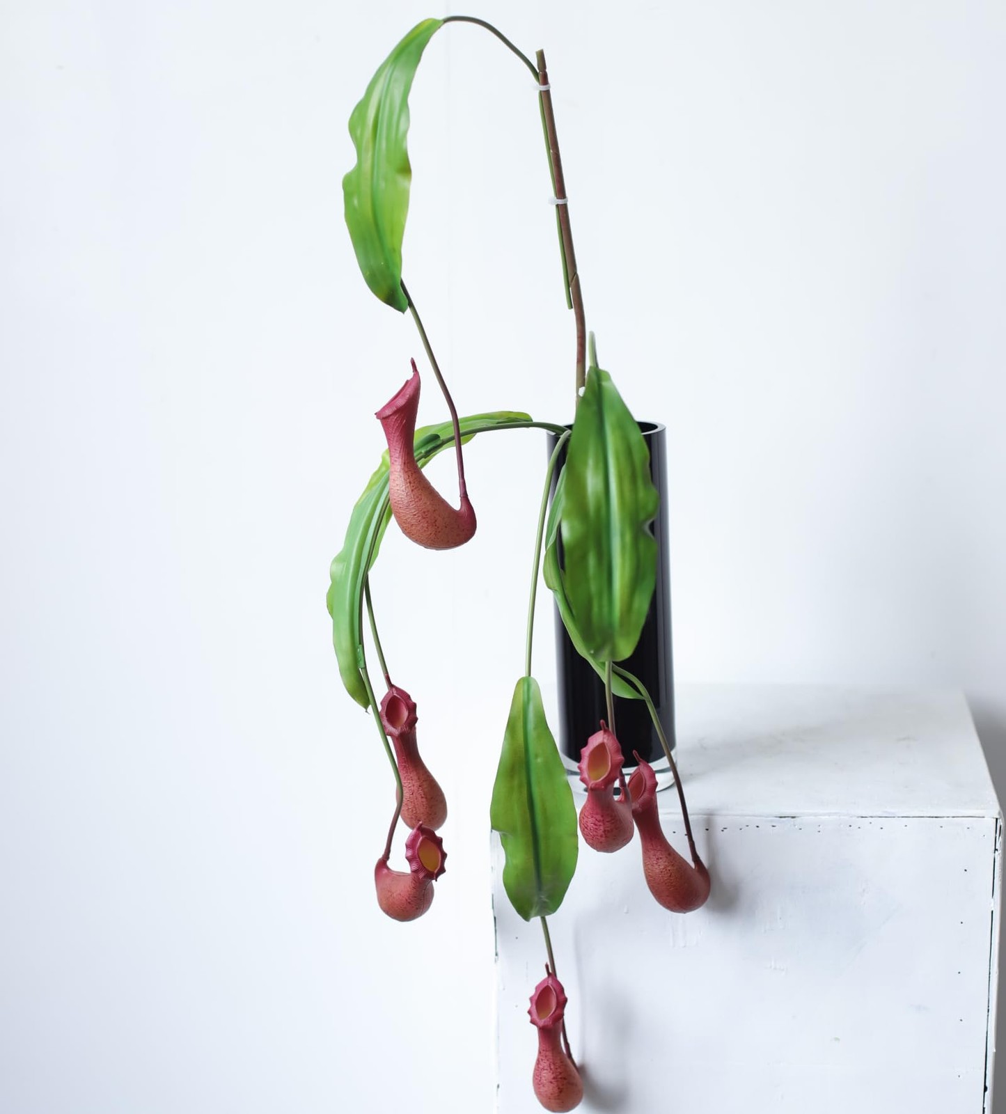 Evlasumflow 29″ Artificial Nepenthes 3pcs Faux Pitcher Plant Carnivorous Hang…