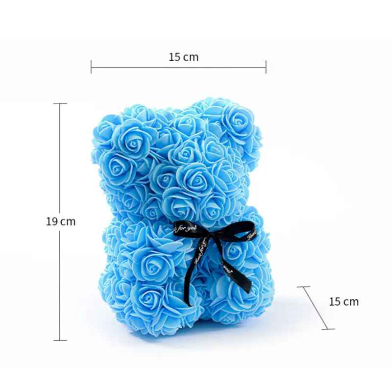 Wedding Rose Teddy Bear With Box For Women Valentines Girlfriend Birthday Gifts