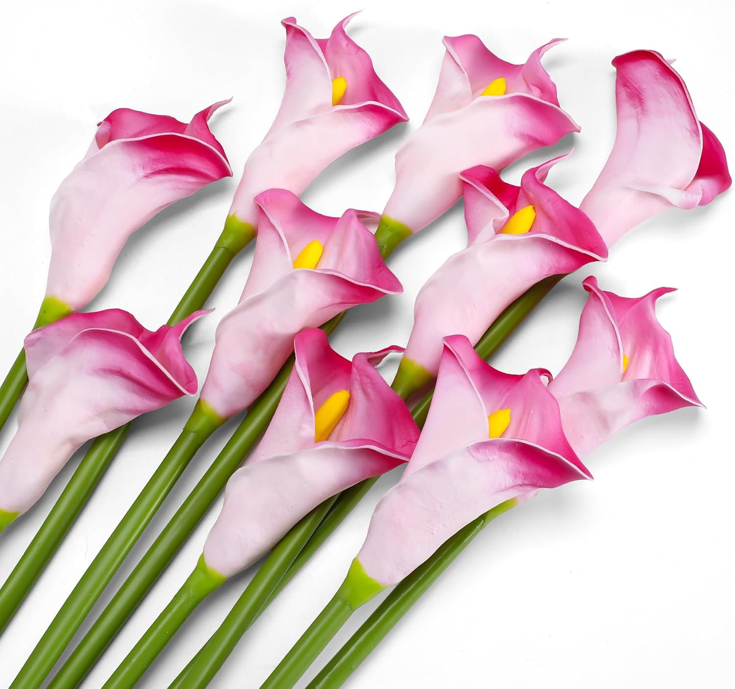 10Pcs Pink Calla Lily Artificial Flowers for Home & Wedding Decor