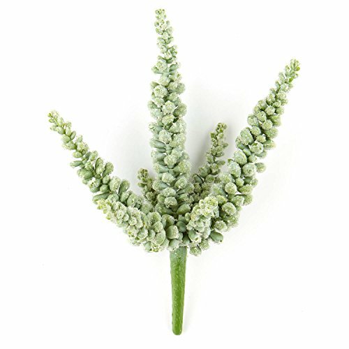 Artificial Frosted Green Sedum Succulent Picks for Indoor Decor – 4 Picks