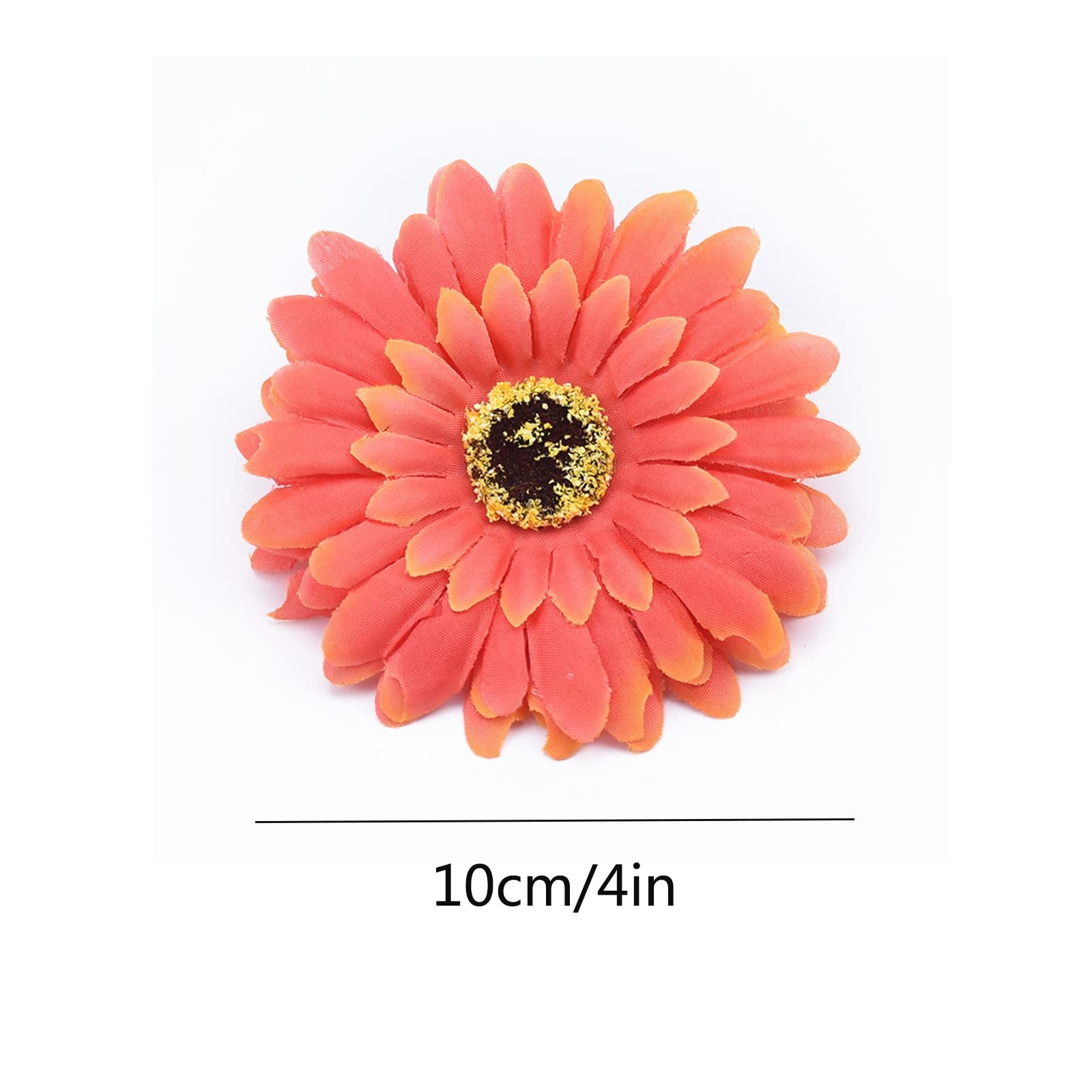 50PCS FAKE FLOWER HEADS IN BULK ARTIFICIAL DAISY HEADS GERBERA FLOWERS HEAD FOR