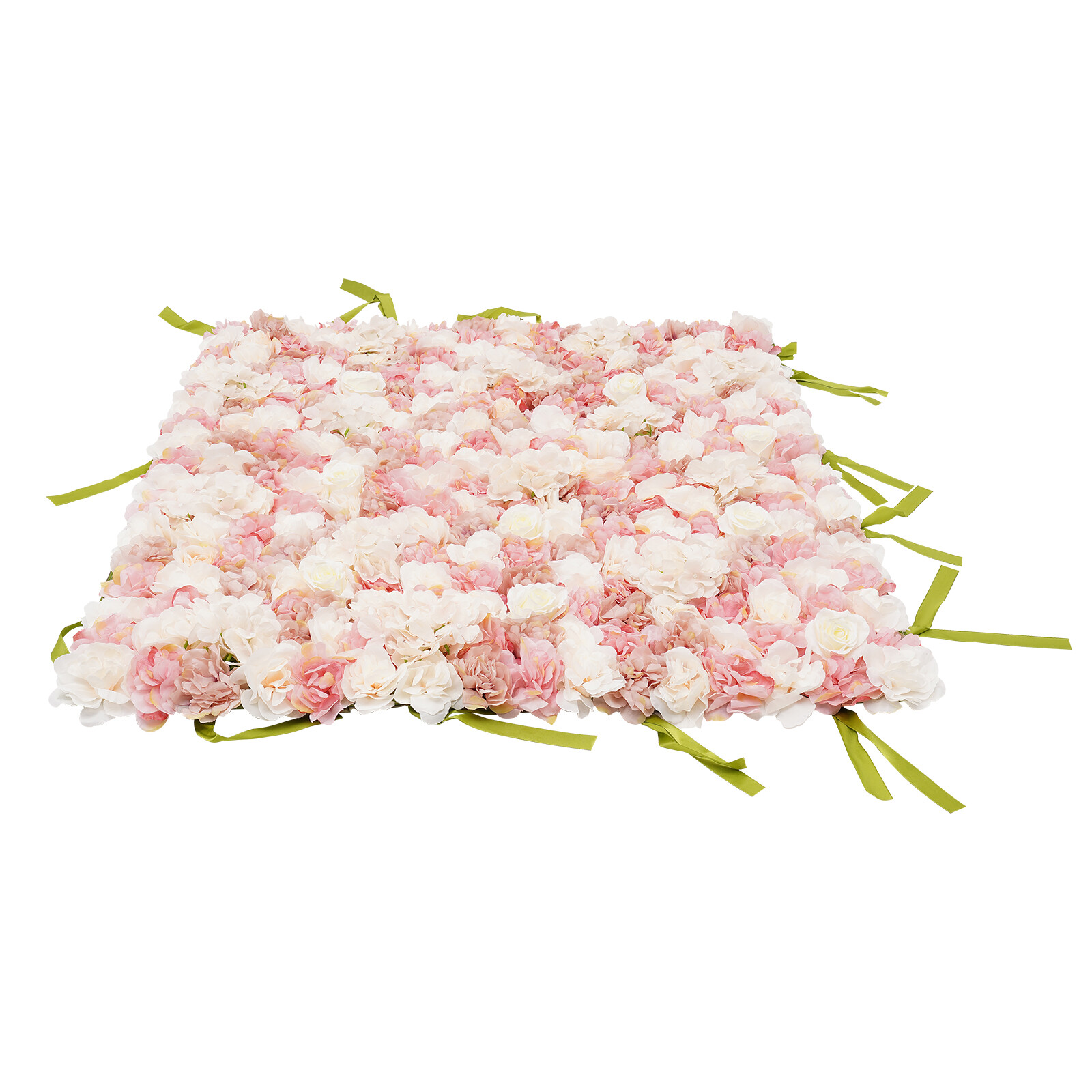Artificial Flower Wall Panel Silk Fabric Floral Square Backdrop Wedding Decor