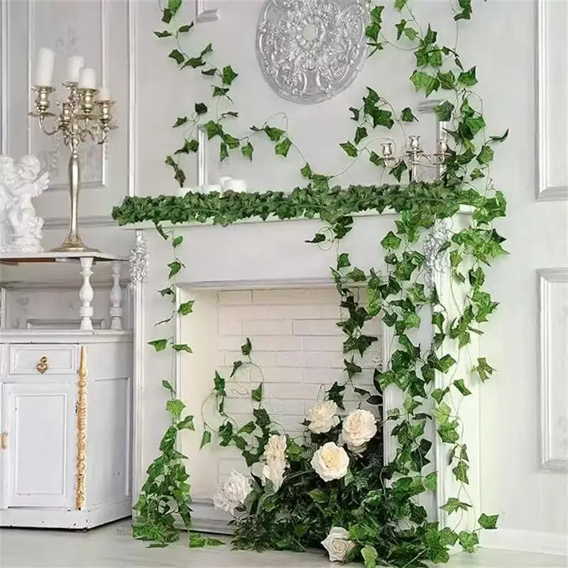 2.1M Green Ivy Leaf Hanging Vine Artificial Garland Silk Wall Plant Home Garden