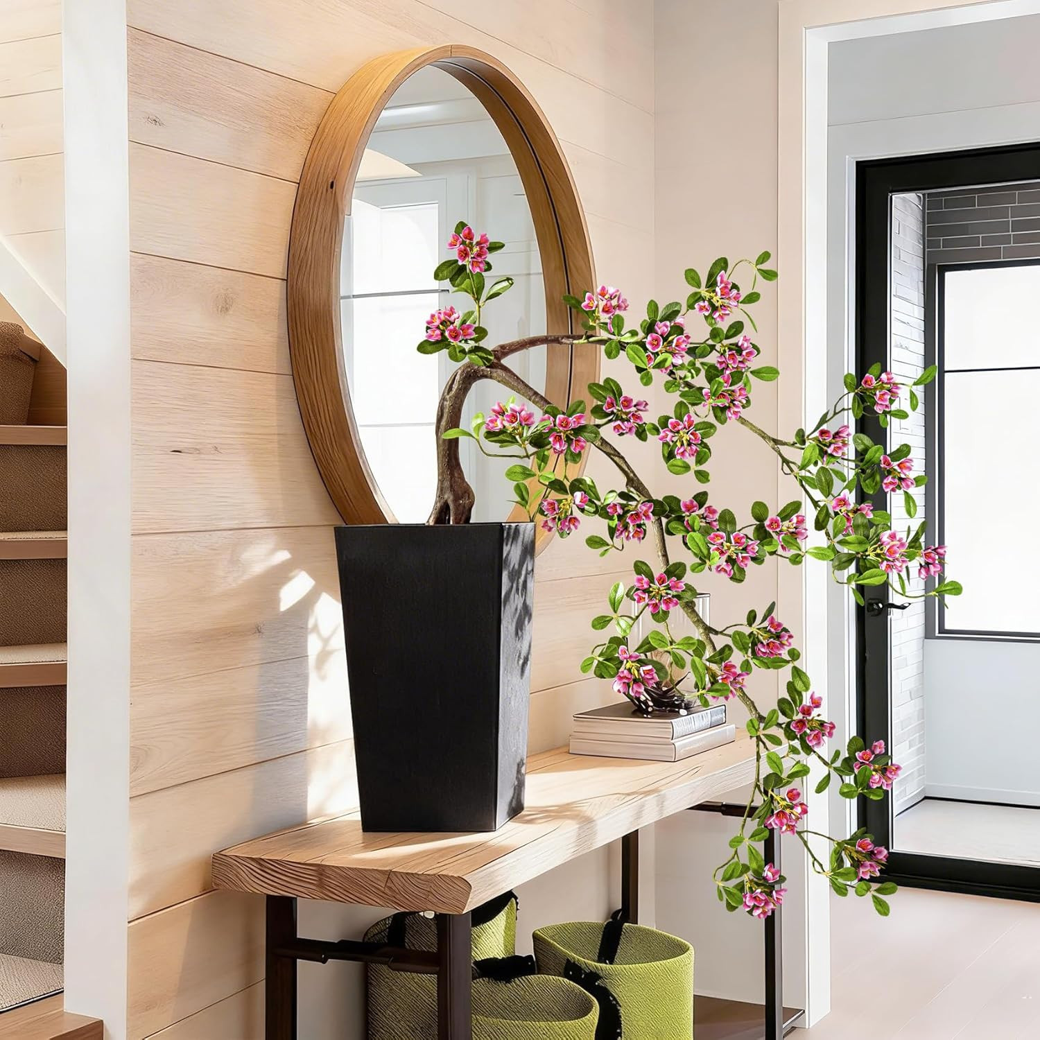 Lifelike 2.6FT Artificial Bonsai Tree with Realistic Flowers for Home Decor