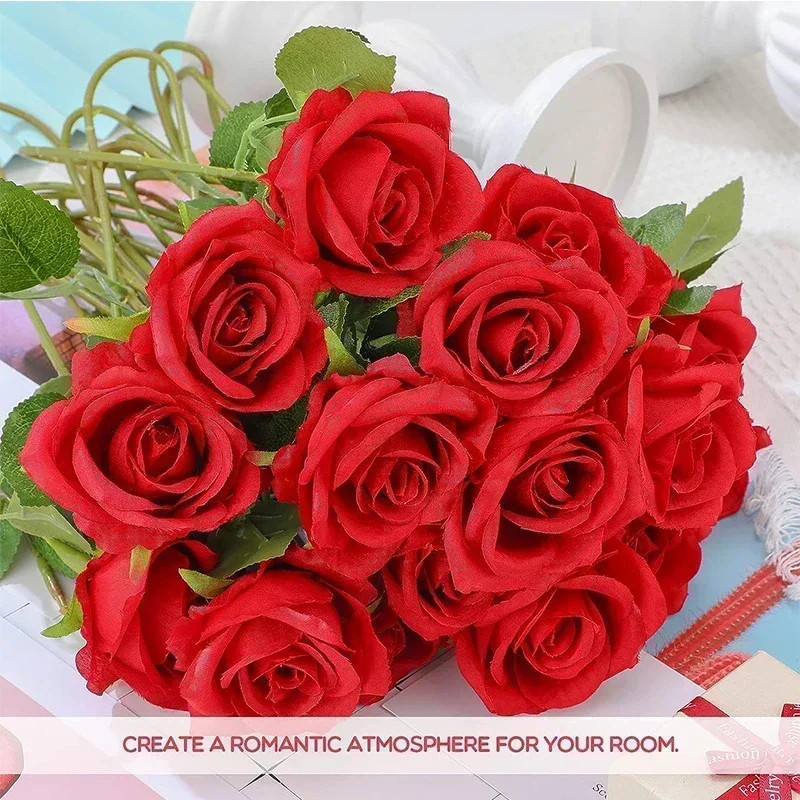 100pcs Artificial Silk Roses Fake Flowers Wedding Party Home Table Decor