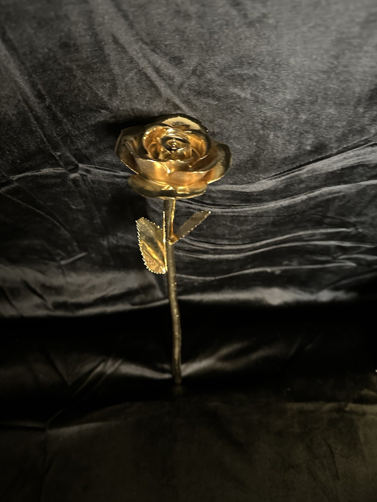 Steven Singer Jewelers 24 Karat Gold Dipped Classic Rose 12” Long