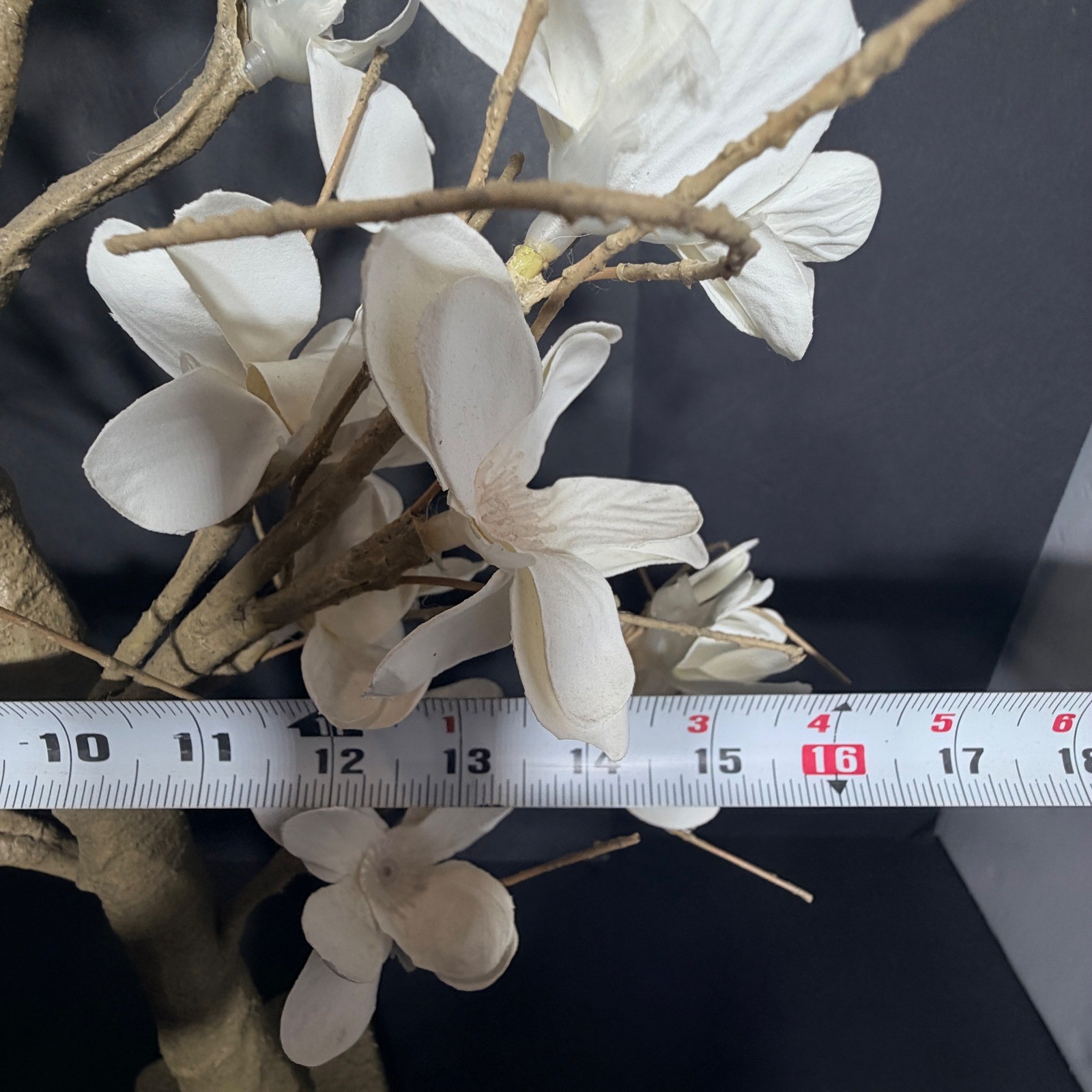 Gorgeous Lighted LED Magnolia Flower Tree White 24” Tabletop Decor Timer 5V DC