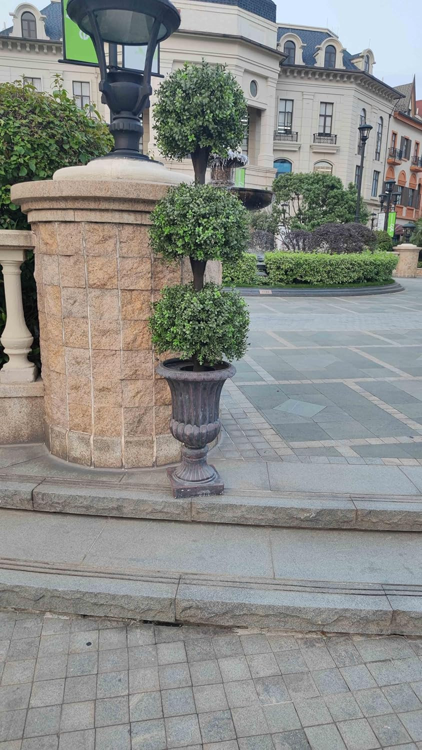 4Ft UV Resistant Boxwood Topiary Trees – 2 Pack Outdoor Decor
