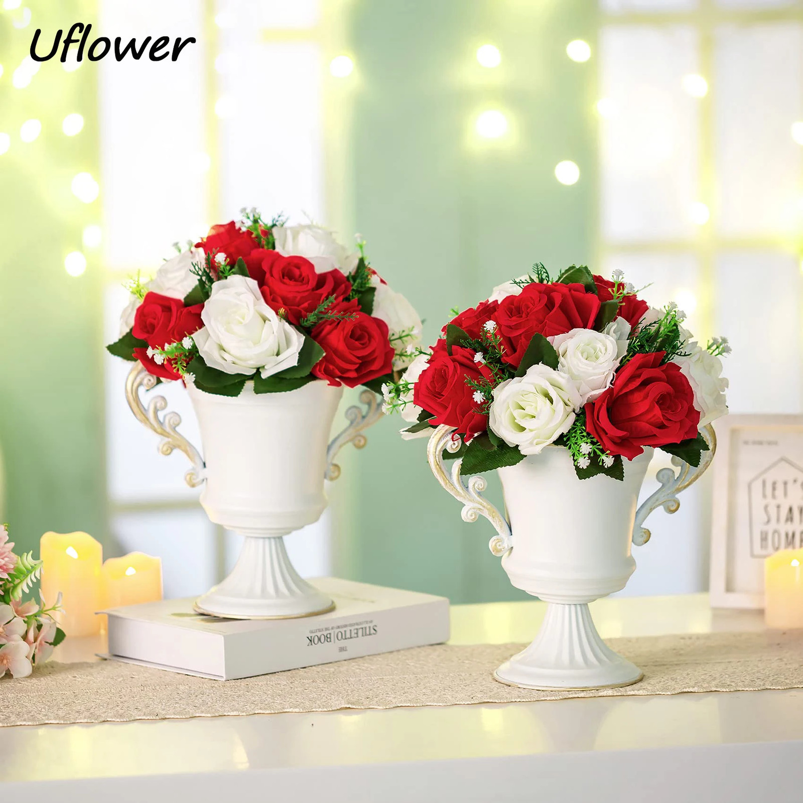 28cm Rose Artificial Flower Balls Wedding Roman Column Road Guide Decorations Bi