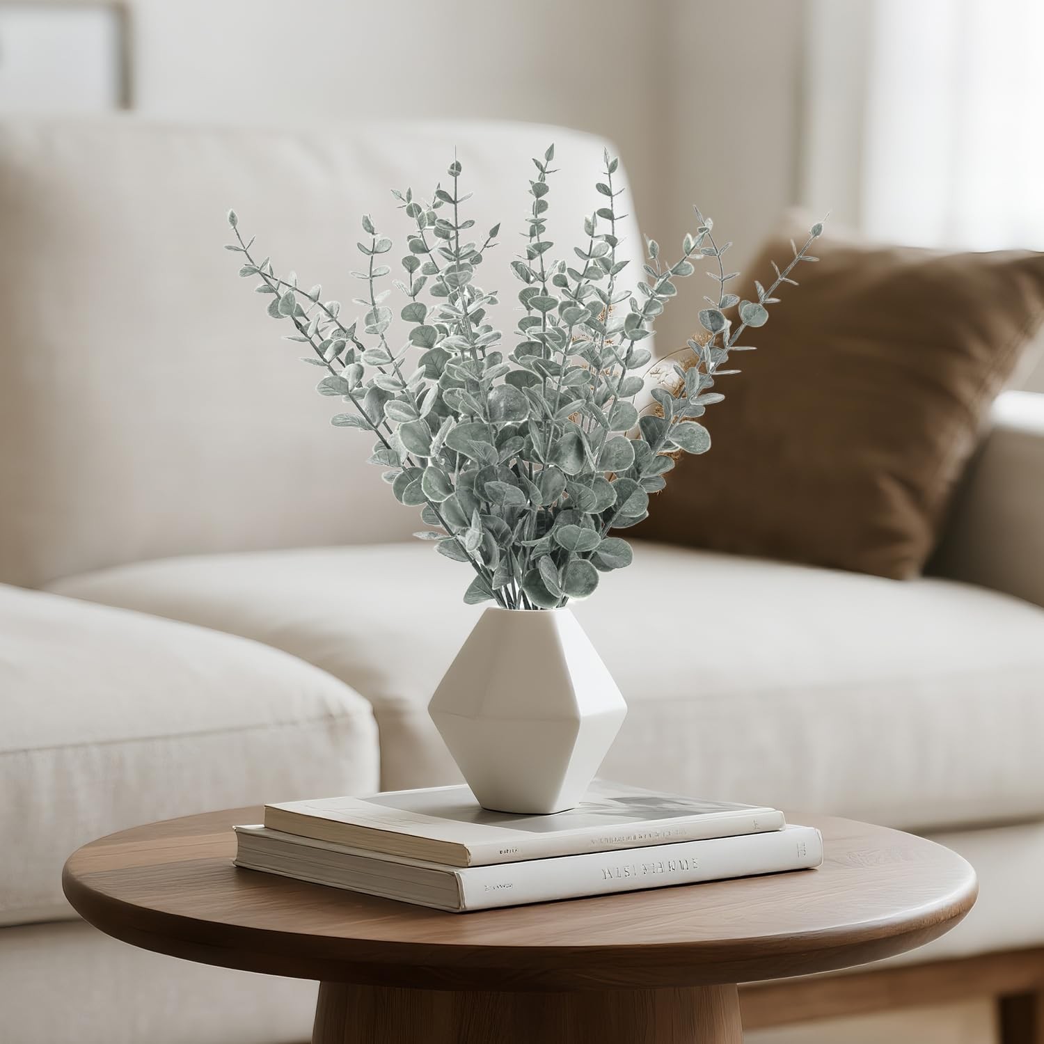 18 Pcs Artificial Eucalyptus Stems Fake Greenery Leaves for Floral Arrangements