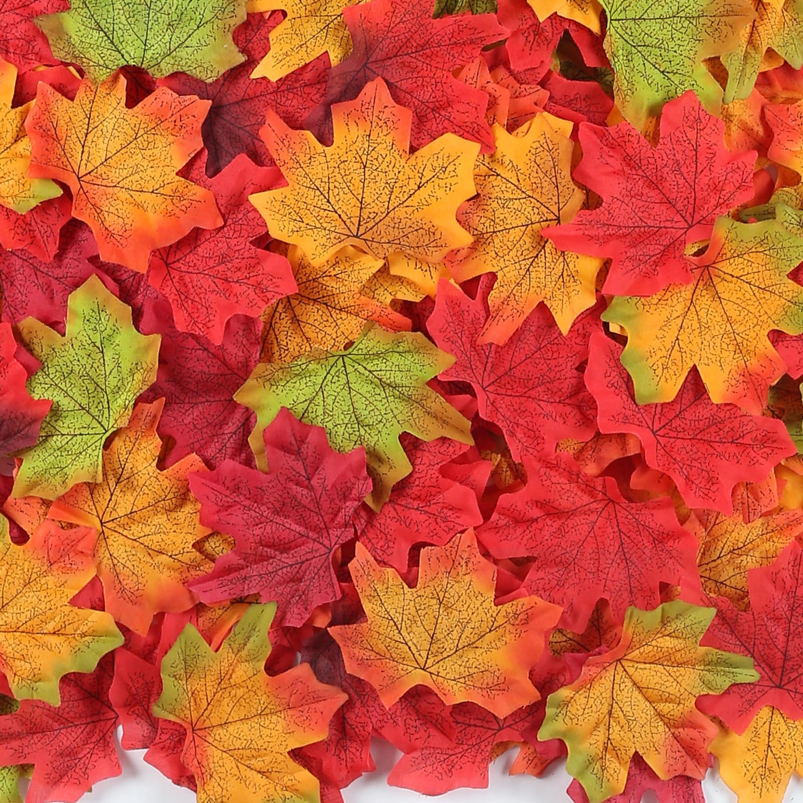 400 PCS Fall Leaves 3.15 Inch Faux Maple Autumn Decor Thanksgiving Crafts
