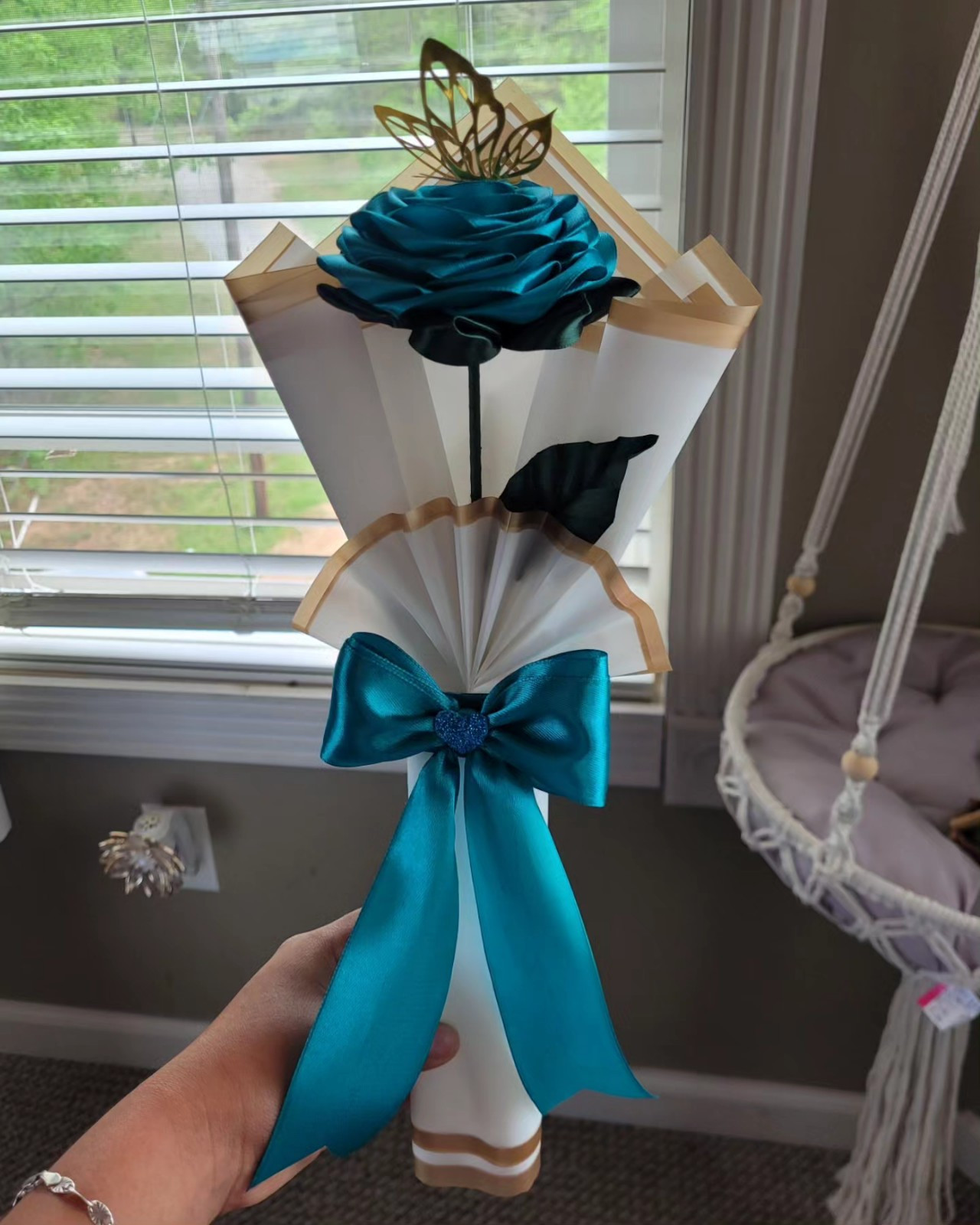 Handmade Individual Eternal Rose Gift – Custom Color & Optional Gold Butterfly