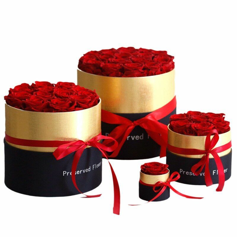 Real Preserved Rose Flower With Box Wedding Mothers Day Gift Romantic For Women