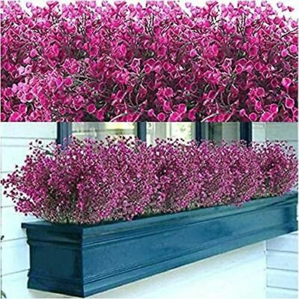 UV Resistant Faux Plastic Flowers for Garden Enhancement Vibrant Colors