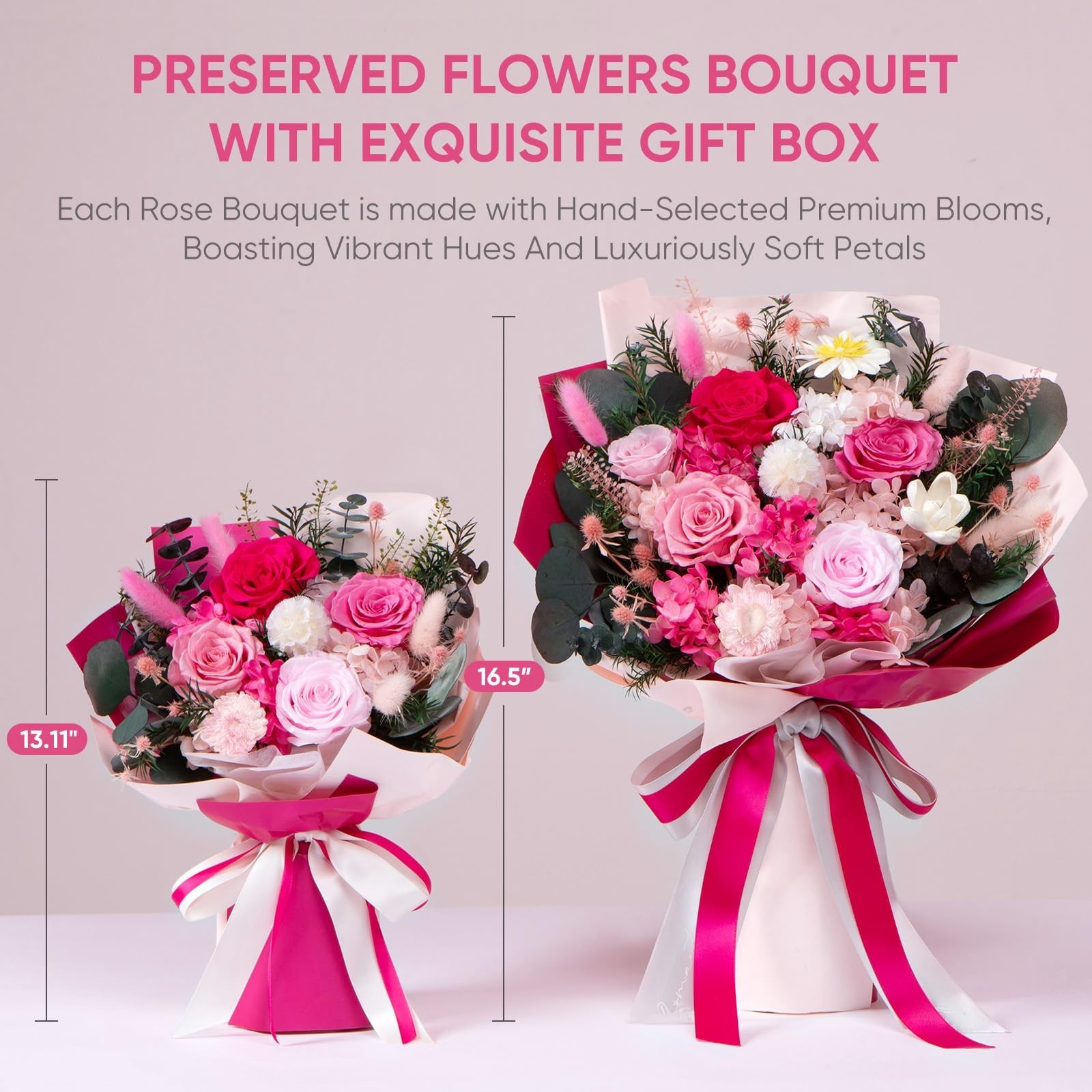 Forever Fresh Preserved Flower Bouquet – Red Roses for Birthday, Anniversary Gif
