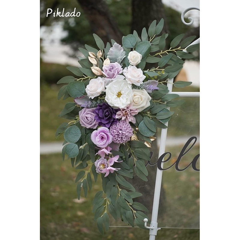 Artificial Flower Wedding Arch Decor Swag Silk Foam Floral Arrangement Set New