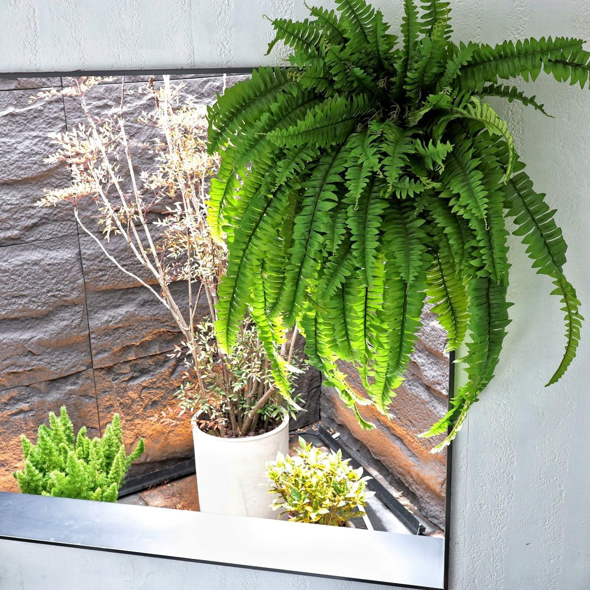 68″ Large Boston Fern – Lifelike Silk Plant for Home, Garden & Patio Decor